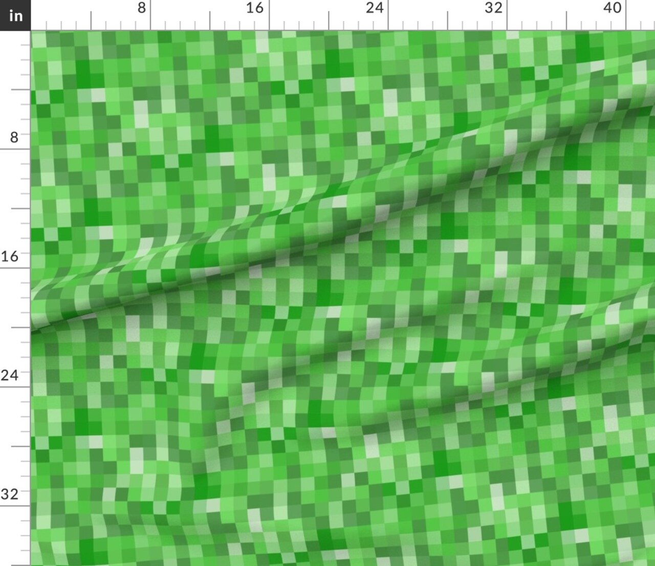 Various Fabrics by the Yard or Fat Quarter Green Video Games Kids Gaming Computer Pixels Squares Boxes Custom Printed Fabric by Spoonflower